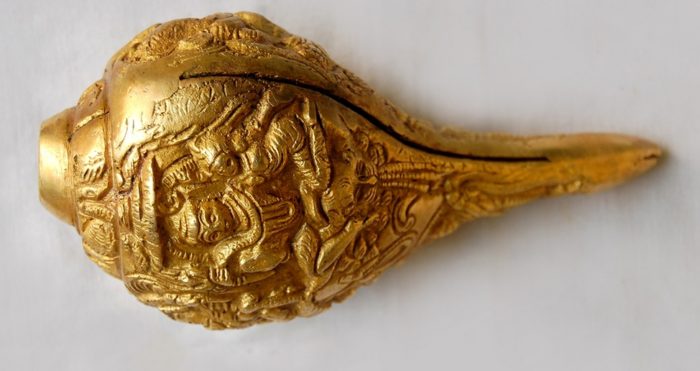 Brass Shankh Statue ( C164 )