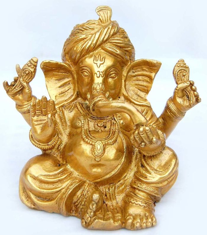 Brass Ganesha Statue ( C498 )