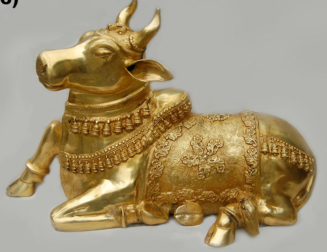 Brass Nandi Statue ( C676 ) - Balaji Handicrafts